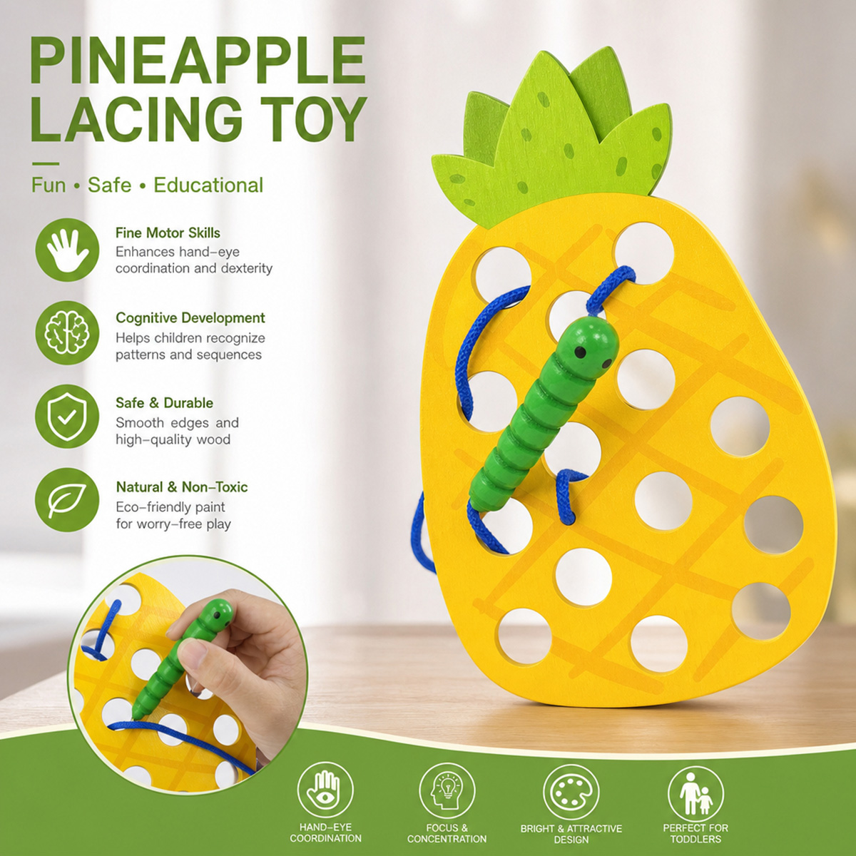 Travel Accessories Baby - Jouets en bois à enfiler en